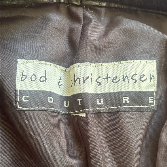 Bod & Christensen | Vintage 100% Leather Black Wide Leg Leather Pants Size S/M - Picture 10 of 12
